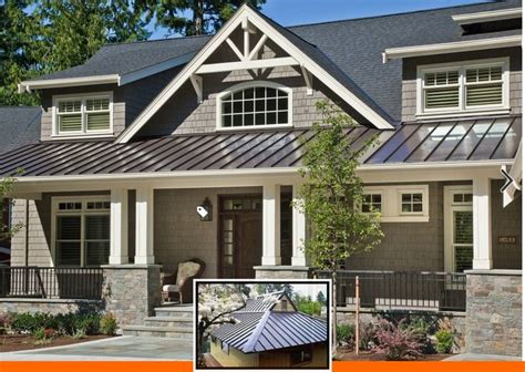 light grey metal roof house color combinations|pewter metal roof.